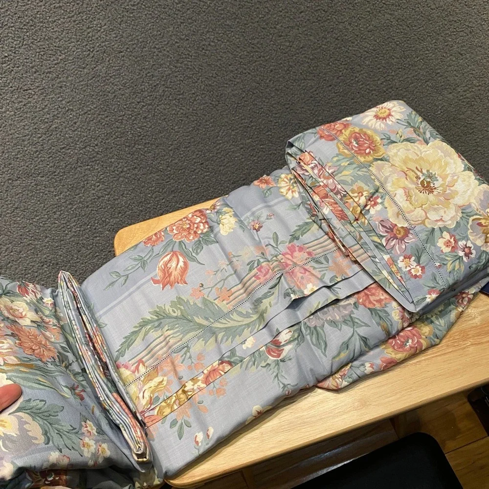 $500 Ralph Lauren Adalia Duvet Cover King Size Floral Blue Multi (NO SHAMS) NEW